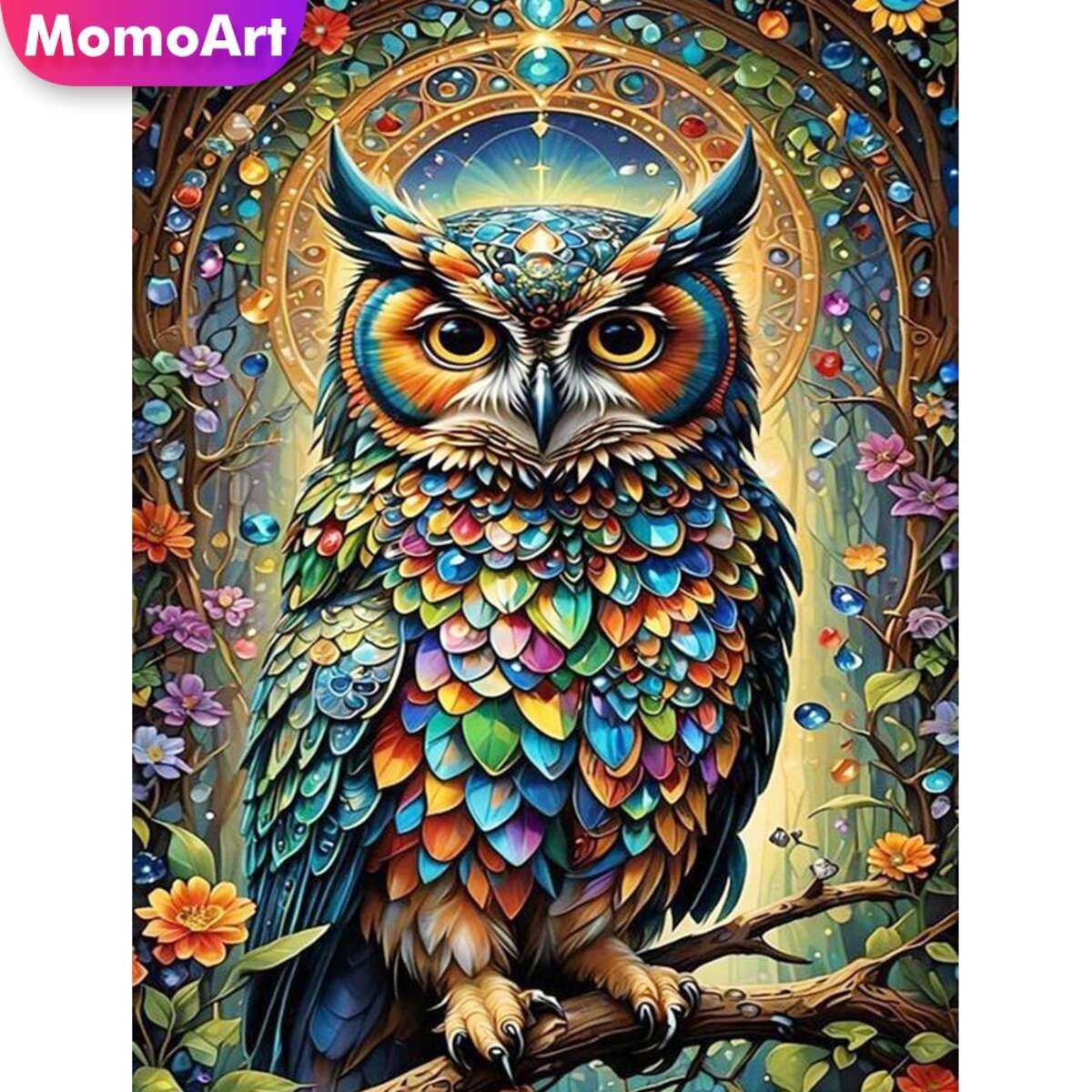 Photo Mosaic Print - Momoart Neue Ankunft Diamant Mosaik Eule