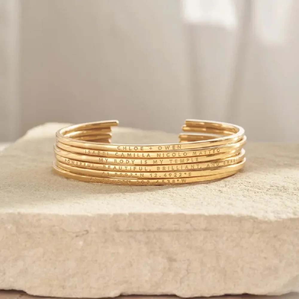 Paar gravieren Namen Text benu – Coordinates Bracelet Bewertung und Preis
